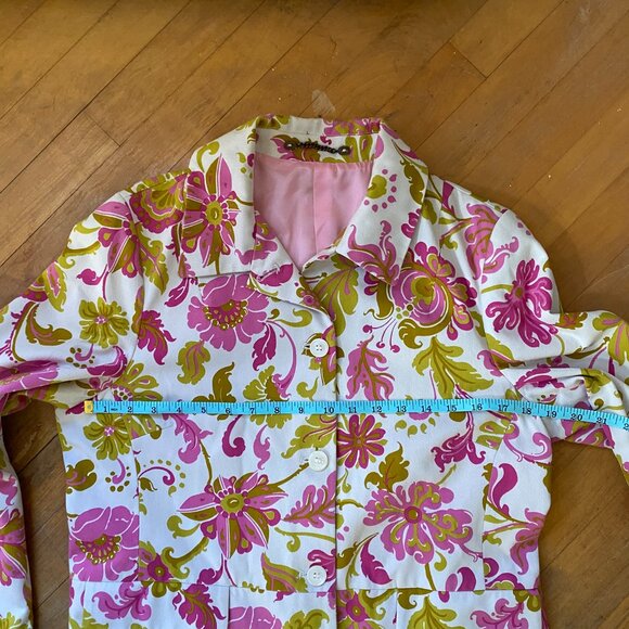 Boden Pea Coat Floral Pattern - Picture 5 of 8